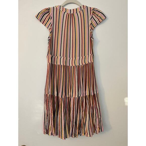 Lemlem Striped Short Sleeve Tiered Dress Sz S - Picture 6 of 6